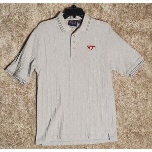 NCC Gold Apparel Men's VA Tech Gray Polo Size Medium
